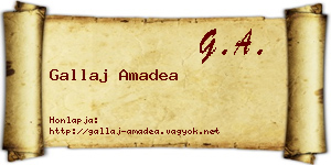 Gallaj Amadea névjegykártya